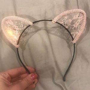 Blush Pink cat ear headband